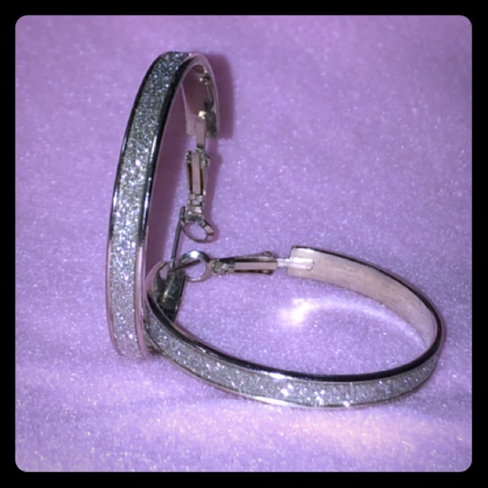 Sparkly hoop earrings